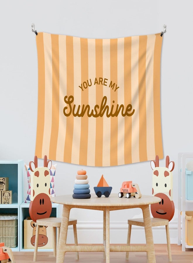 XLDLIOO You Are My Sunshine Kids Classroom Tapestry, Kids Wall Tapestry Hanging for Bedroom, Orange Striped Tapestries Decor Art for Boys Girls Toddler Nursery Room Playroom 40x30in - Image 5